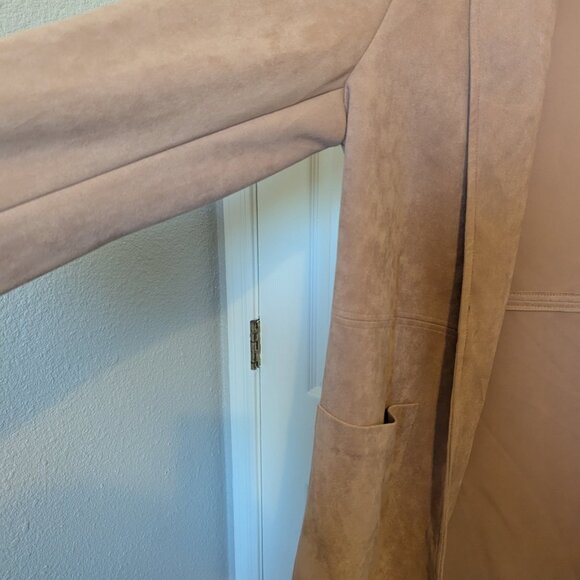 Muted Blush | Ultrasuede Duster Jacket / Long Cardigan | Dress Barn | L | EUC - Picture 6 of 8